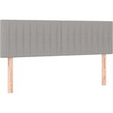 vidaXL Krevet box spring s madracem LED svjetlosivi 140x190 cm tkanina | shoptok.hr