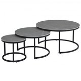  Set tri klupske stoli MOAN 2 (siva) | shoptok.hr