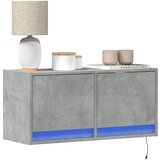 vidaXL Stenska TV omarica z LED lučkami betonsko siva 80x31x38 cm Cene
