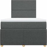  Krevet s oprugama i madracem tamnosivi 120 x 200 cm od tkanine | shoptok.hr