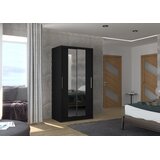 ADRK Drsna omara z ogledalom DRAGONIS, 100 cm - ČRNA | Shoptok.si