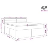  Boxspring krevet s madracem Svjetlosiva 180 x 200 cm Tkanina - Svjetlosiva 180 x 200 cm Dizajn linija | shoptok.hr