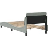  Okvir za krevet Dover svjetlosivi 90x200 cm baršunasti | shoptok.hr