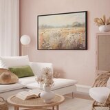  Plakat Impressionist meadow – field landscape in a pastel colour palette 60x40 Crni okvir | shoptok.hr