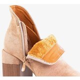 Resti Light brown boots with square heel Lemere - Shoes | Shoptok.si
