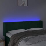  LED uzglavlje tamnozeleno 147x16x78/88 cm baršunasto | shoptok.hr