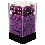 Chessex kockice - festive - violet & white - dice block 16mm (12) Cene