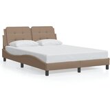  The Living Store Posteljni okvir z vzglavjem kapučino 120x200 cm umetno usnje - Posteljni Okvir, (21525625) | Shoptok.si