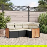 vidaXL 4-dijelni set vrtnih sofa od poliratana s jastucima crni | shoptok.hr