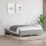 Maison Chic Posteljni okvir - Dvoposteljna postelja - Zakonska postelja brez vzmetnice svetlo siv 140x200 cm tkanina-J12520, (21762614) | Shoptok.si