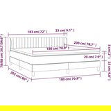  Box spring postelja z vzmetnico svetlo siva 180x200 cm žamet, (20791412) | Shoptok.si