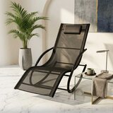  LUARO KX2809 vrtna ljuljajuča ležaljka s naslonom za glavo – črna | Shoptok.si