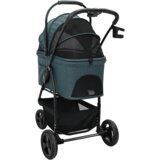 vidaXL Zložljiva otroška voziček Prilagodljiva Zelena 78 x 54 x 101 cm | Shoptok.si