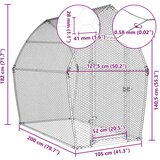  Kokošnjak srebrn 200x105x182 cm pocinkano jeklo | Shoptok.si