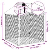 Vanjski kavez za pse s krovom srebrni 2x2x2,5 m pocinčani čelik | shoptok.hr