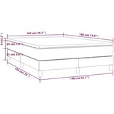 vidaXL Krevet s oprugama i madracem krem 140 x 190 cm od umjetne kože | shoptok.hr