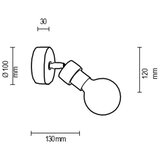  Spot-Light 2834174 - Zidno spot svetlo MARJOLAINE 1xE27/25W/230V hrast | Eponuda.com