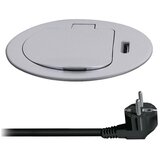 solight PP122C-PD20 - Stolna kolona sa utičnicom za radnu ploču 1x230V + USB-C PD, srebrna | Eponuda.com