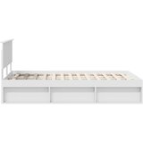  Krevetna konstrukcija Bijelo 120 x 190 cm Čvrsto borovo drvo | shoptok.hr