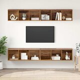 vidaXL TV Kabinet za Zid s policom 4 pcs Staro drvo 37 x 37 x 107.5 cm | shoptok.hr