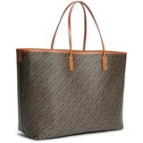 Tommy Hilfiger Nakupovalna torba rjava / konjak / svetlo siva / črna | Shoptok.si