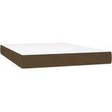 Krevet box spring s madracem LED tamnosmeđi 140x200 cm tkanina | shoptok.hr