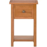 vidaXL ormarić za časopise s ladicom 35x27x55 cm od masivne hrastovine | shoptok.hr