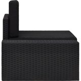  Modularna kutna sofa od poliratana s desnim naslonom crna | shoptok.hr