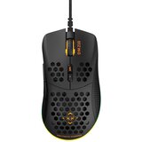 DELTACO GAMING Ultra-Light Gaming Miš, 6400 DPI, RGB, Gumeni Bočni Grip, Crni | shoptok.hr