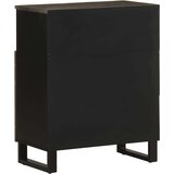 vidaXL Komoda črn 60x33x75 cm trden mangov les | Shoptok.si