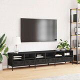 vidaXL TV omarica črna 202x39x43,5 cm hladno valjano jeklo | Shoptok.si