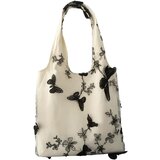 Dardanar Ženska platnena torba Estetična ramenska torba Velika zmogljivost Metulj čipke torba, (21167142) | Shoptok.si