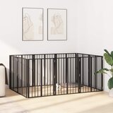  Vrata za pse 10 pcs Crna 60 x 80 cm Cinkani čelik | Eponuda.com