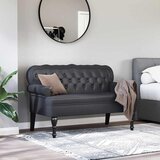  Chesterfield klupa Crna 119,5 x 64,5 x 75 cm Lažna koža | Eponuda.com