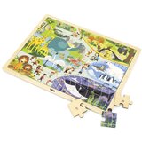 Viga 44587 puzzle na bloku, 48 dijelova - učenje o zoološkom vrtu | shoptok.hr