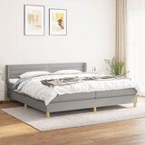 The Living Store Box spring postelja z vzmetnico svetlo siva 200x200 cm blago - Box Spring Postelja, (21517236) Cene