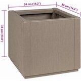  Kutija za cvijeće u vrtu Svijetlosmeđa 36 x 36 x 35 cm PP | shoptok.hr
