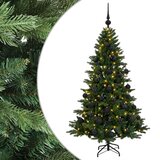  Umjetno božićno drvce s kuglicom 150 cm 150 LED lampica - 150 cm s LED-ima i crnim lopticama | shoptok.hr