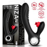 INTOYOU Niza Vibe with Heating and Clitoris Triple Tongue Black Cene