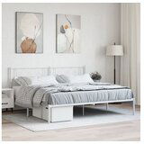 vidaXL Metalni okvir za krevet s uzglavljem bijeli 193x203 cm Cijene
