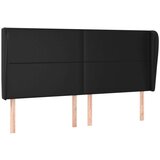  Uzglavlje s ušima crni 163x23x118/128 cm od umjetne kože | shoptok.hr