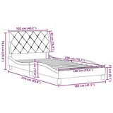  posteljni okvir brez vzmetnice Modra 100x200 cm Tkanina, (21829603) | Shoptok.si