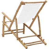  Ležaljka od bambusa i platna krem bijela | Eponuda.com