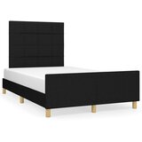 vidaXL Posteljni okvir z vzglavjem črn 120x190 cm tkanina Cene