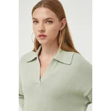 Hollister Co. Bombažen pulover zelena barva