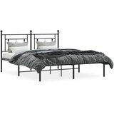  Metalni okvir za krevet s uzglavljem crni 160x200 cm | Eponuda.ba
