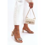 Kesi Transparent high-heeled sandals, gold S.Barski MR1037-43 | shoptok.hr