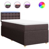  Krevet s oprugama i madracem tamnosmeđi 100 x 200 cm od tkanine | shoptok.hr