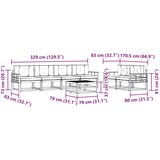  Set vanjskih sofa 6 kom. Bijela i bež | shoptok.hr