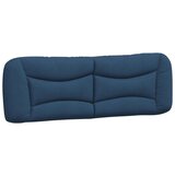  Postelja z vzmetnico modra 160x200 cm blago | Shoptok.si